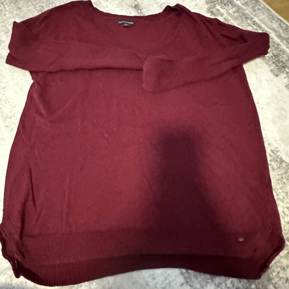 American Eagle Outfitters Deep Red Knit Top